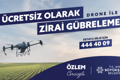 Çerçioğlu’ndan Aydın çiftçisine dronlu gübreleme desteği