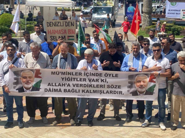 Denizli’de Hamas lideri Haniye için gıyabi cenaze namazı kılındı