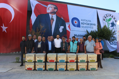 Gazipaşalı Arıcılara Büyükşehir'den Kovan Desteği